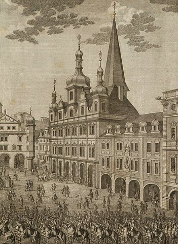 Kleinseitner Rathaus im Jahr 1743