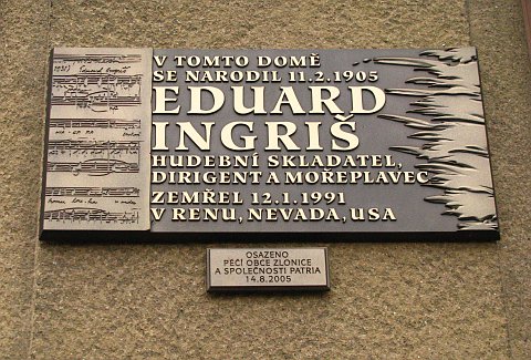 Placa conmemorativa en la casa natal de Ingriš