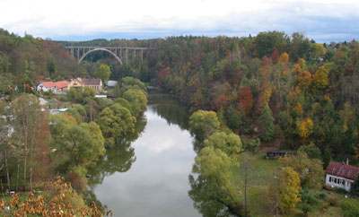 'Bechyne Rainbow' and the river Luznice