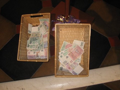 Parte del dinero recaudado, foto: autor