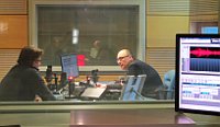 Рустем Адагамов и редактор Кирилл Щелков в студии Радио Прага (Фото: Кристина Макова, Чешское радио - Радио Прага)