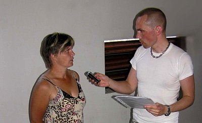 Bürgermeisterin Stanislava Sotlová mit Autor