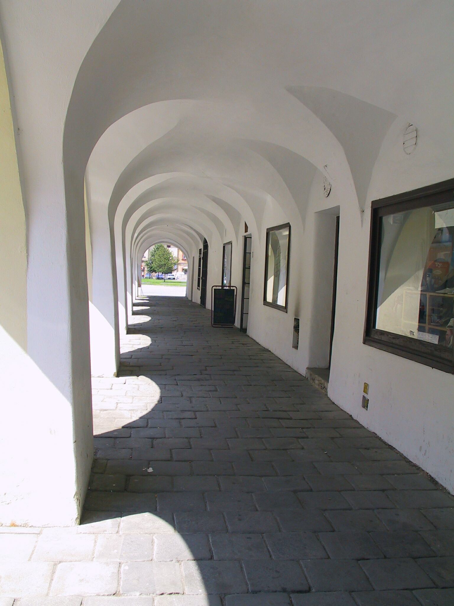 Arcadas en la plaza de Lipník