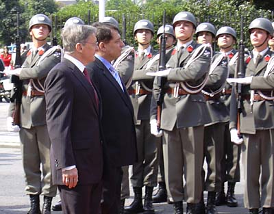 Jirí Paroubek (rechts) in Wien (Foto: Autor)