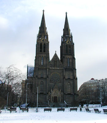 L'église néogothique Sainte-Ludmila