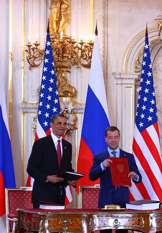 Barack Obama et Dimitri Medvedev, photo: Štěpánka Budková