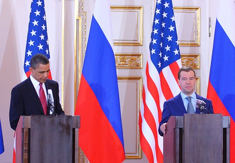 Barack Obama et Dimitri Medvedev, photo: Štěpánka Budková