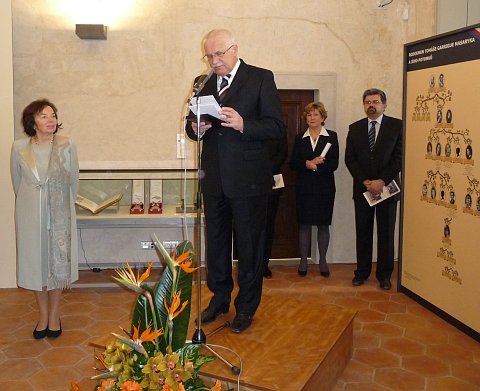 Václav Klaus na zahájení výstavy, foto: autorka