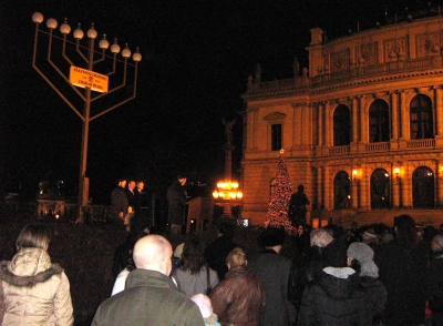 Menorah lighting ceremony, photo: author