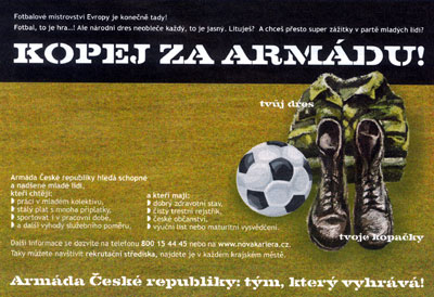 Army advert 'Play football for Army'
