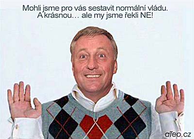 Billboard mit Mirek Topolanek