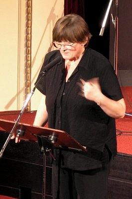 Alexandra Berková at the Josef Škoverecký Literary Academy