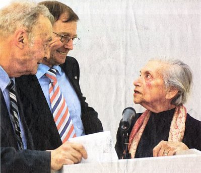 Lenka Reinerova with Frantisek Cerny and Hans Dieter Zimmermann