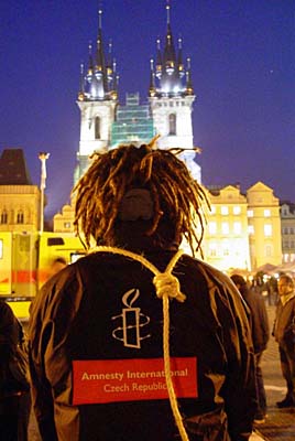 Демонстрация «Amnesty International» против смертной казни, 2008 г.