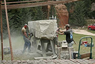 Radek Král (right) working on the Ark