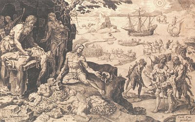 Maarten van Heemskerck - 'Battlefield in America in 1530'