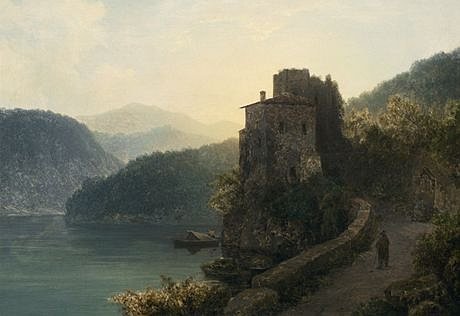 August Piepenhagen, Forteresse au bord d'un lac