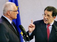 Vaclav Klaus and Romano Prodi, photo: CTK