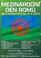 Program Mezinárodního dne Romů v Olomouci 8. dubna 2013 (Zdroj: Charita Olomouc)