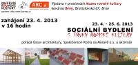 Pozvánka na výstavu Sociálního bydlení s prvky romské kultury (Zdroj: Muzeum romské kultury)