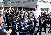 Příznivci extremistické Dělnické strany, foto: ČTK