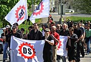 Pochod příznivců extremistické Dělnické strany v Krupce na Teplicku, foto: ČTK