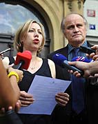 Kateřina Jacques a Michael Kocáb vystoupili proti předvolebnímu spotu Národní strany, foto: ČTK