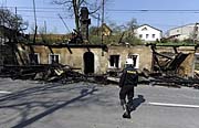Dům ve Vítkově po žhářském útoku, foto: ČTK