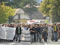 Demonstration in Varnsdorf (Foto: ČTK)