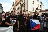 Anti-Roma march in Plzeň, August 24, 2013, photo: CTK