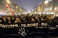 Organisiert hatte die Demonstration die rechtsextremistische Arbeiterpartei der sozialen Gerechtigkeit (Foto: ČTK)