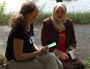 Živá knihovna - rozhovor s muslimkou (Foto: Jana Šustová)