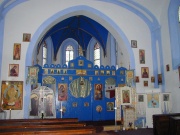 Interiér pravoslavného chrámu v Rokycanech