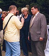 Jiří Paroubek (vpravo) hovoří s Janem Mišurcem
