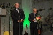 Ladislav Goral a Karel Holomek při vyhlašování Cen Gypsy Spirit (Foto: Jana Šustová)