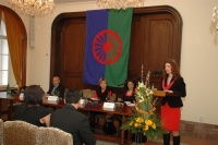 Monika Šimůnková při úvodním proslovu (Foto: Jana Šustová)