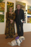 Malířka Ceija Stojka a Jan Litomiský v Muzeu romské kultury (Foto: Jana Šustová)