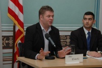 Britský romský novinář Jake Bowers a József Rostáš z Maďarska (Foto: Jana Šustová)