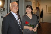 Andrej Giňa s manželkou v Knihovně Václava Havla (Foto: Jana Šustová)