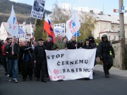 Policie doprovázela pochod pravicové DSSS (Foto: Gabriela Hauptvogelová)
