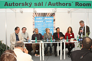 Mikael Niemi, Jean-Marie Blas de Robles, George Blecher, Sarah Waters, Veijo Baltzar, Maria Peura, David Vaughan (left to right), photo: author