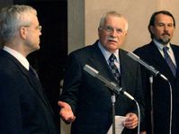 Vladimir Spidla a Vaclav Klaus, photo: CTK