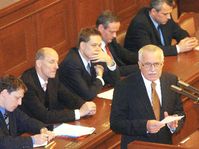 President Vaclav Klaus in the Parliament, photo: CTK