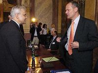 EU commissioner Vladimir Spidla and Foreign Minister Cyril Svoboda, photo: CTK