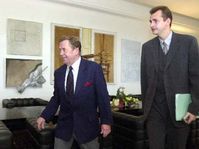 Václav Havel y Jaroslav Tvrdík, Foto: CTK
