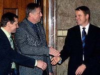 Jiří Čuněk, Mirek Topolánek a Martin Bursík, foto: ČTK