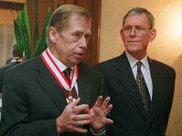 Vaclav Havel avec Bruce Jutzi, photo: CTK