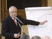 Václav Klaus na shromáždění České učené společnosti, foto: ČTK