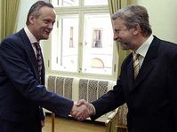 Foreign Minister Cyril Svoboda and Alexander Milinkevich, photo: CTK
