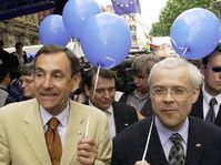 Europe Day in Prague - Ramiro Cibrian and Vladimir Spidla, photo: CTK